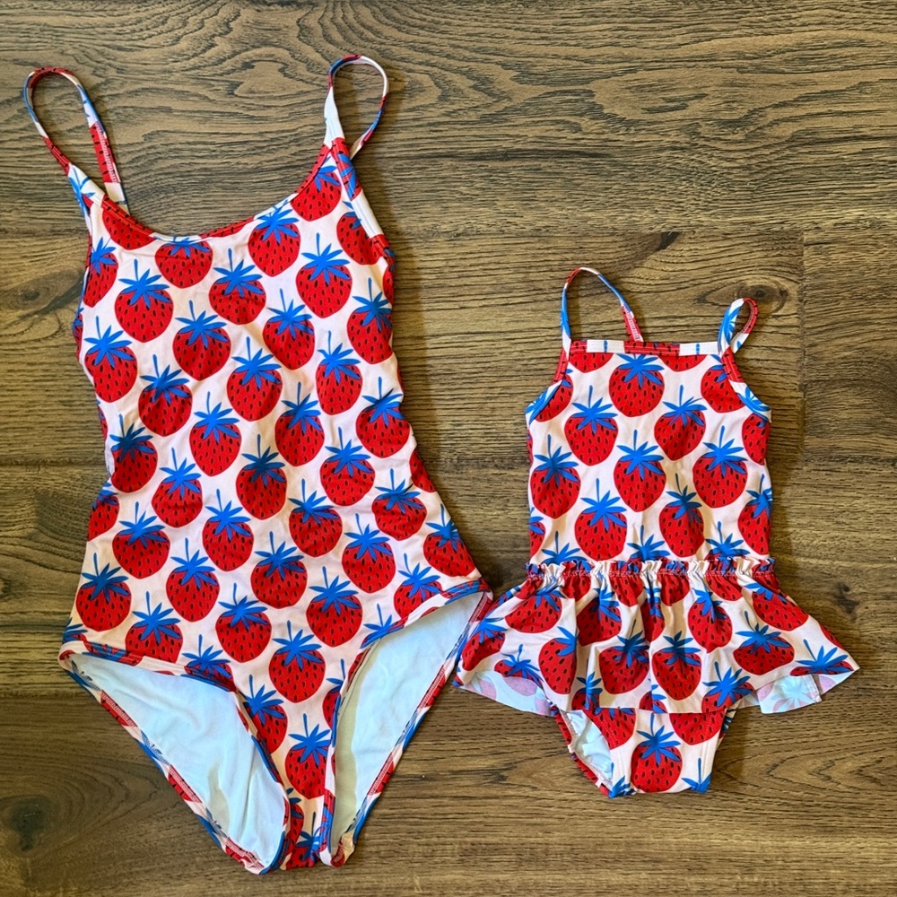 Mommy & Me Strawberry  Swimsuits (Hanna Anderson)